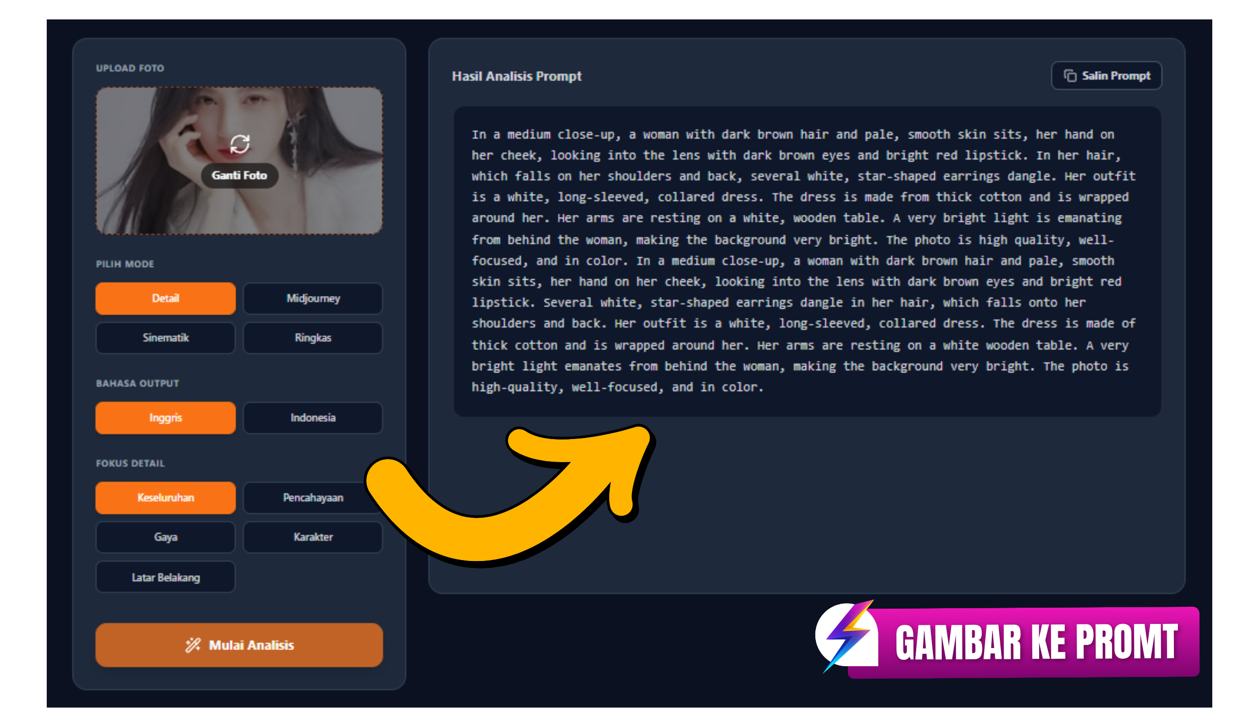 Gambar ke Prompt