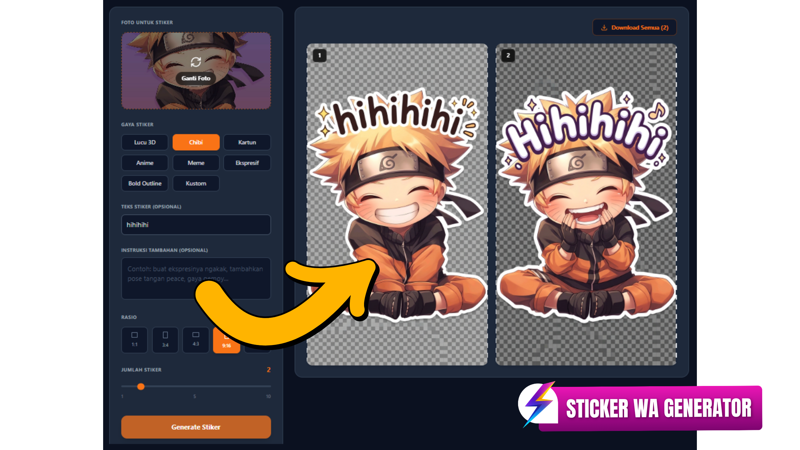 Sticker WA Generator